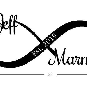 Personalized Metal Infinity Sign: Custom Wedding Decor image 4