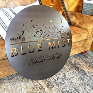 Business Sign, Logo, Large Outdoor Metal Wall Art, Custom Signs for Business, Gift for Men