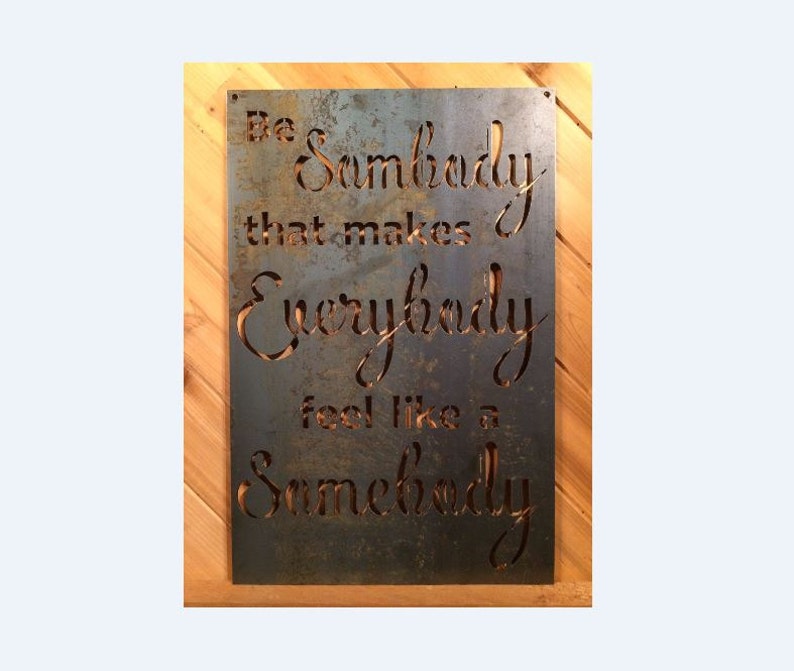 Rustic Metal Sign Quote Sign Metal Wall Art Fixer Upper Etsy