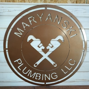 Business Sign, Logo, Large Outdoor Metal Wall Art, Custom Signs Business