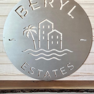 Business Sign, Logo, Large Outdoor Metal Wall Art, Custom Signs Business