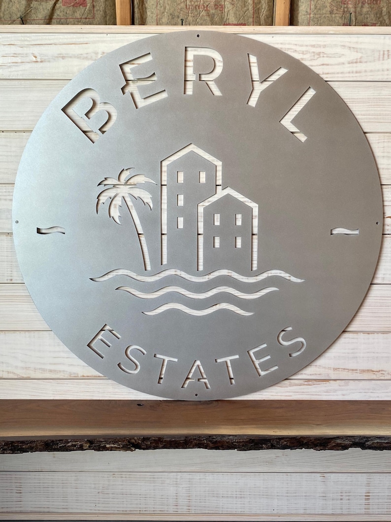 Business Sign, Logo, Large Outdoor Metal Wall Art, Custom Signs Business