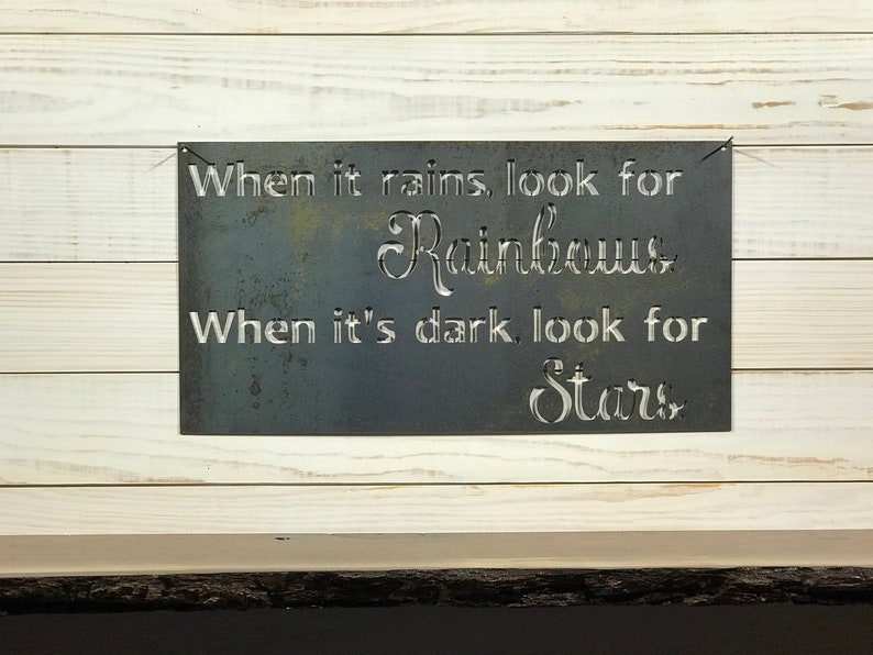Rustic Metal Sign Quote Sign Metal Wall Art Fixer Upper Etsy