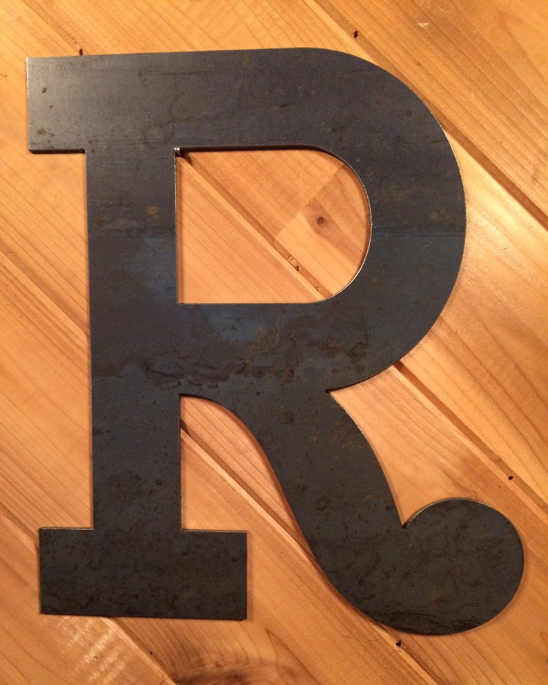 Large Metal Letter R Rustic Metal Sign Metal Wall Art | Etsy