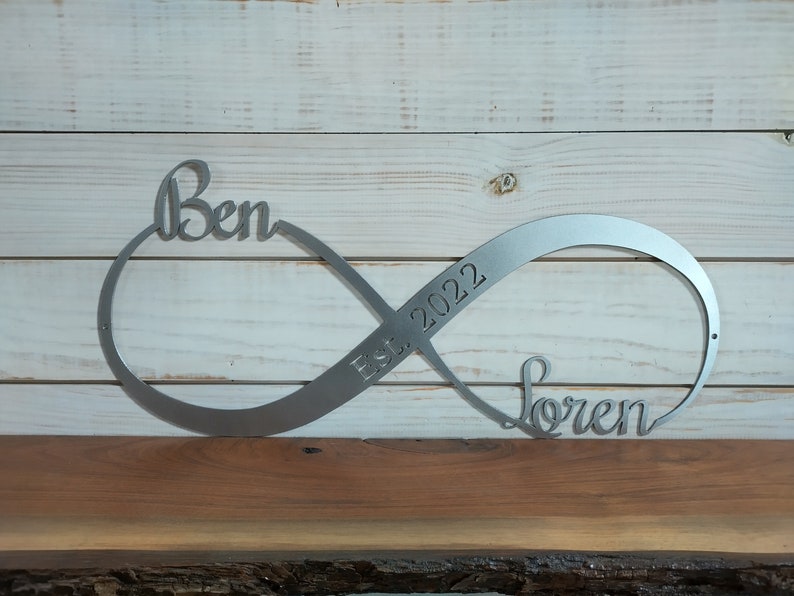 Personalized Metal Infinity Sign: Custom Wedding Decor image 9