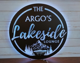 Custom LED Business Logo Sign: Backlit Metal Wall Decor