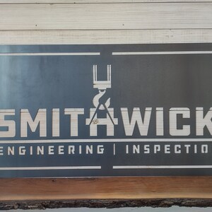 large custom rectangle sign Custom 14 Gauge Metal Business Logo Sign – Rectangle, Painted/Raw Metal, Indoor/Outdoor