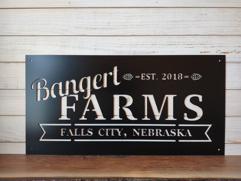 large custom rectangle sign Custom 14 Gauge Metal Business Logo Sign – Rectangle, Painted/Raw Metal, Indoor/Outdoor
