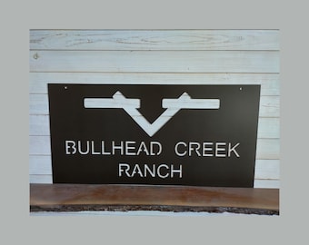 Custom Metal Farm Sign: Rustic Ranch Entrance Decor