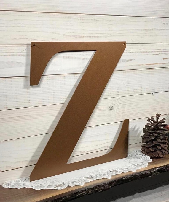 Rustic Metal Sign Modern Farmhouse Decor Metal Wall Art 20 inch Large Metal Letter