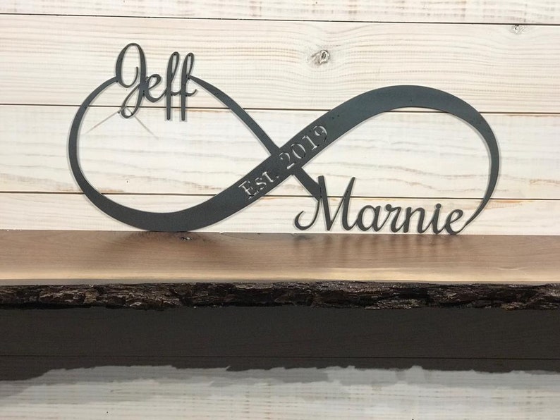 Personalized Metal Infinity Sign: Custom Wedding Decor image 3
