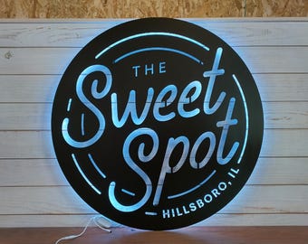Custom Business Logo | Personalized LED Metal Bar Sign