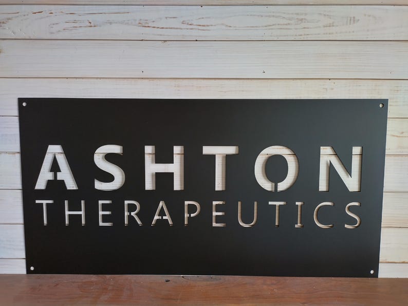 Custom 14 Gauge Metal Business Logo Sign – Rectangle, Painted/Raw Metal, Indoor/Outdoor