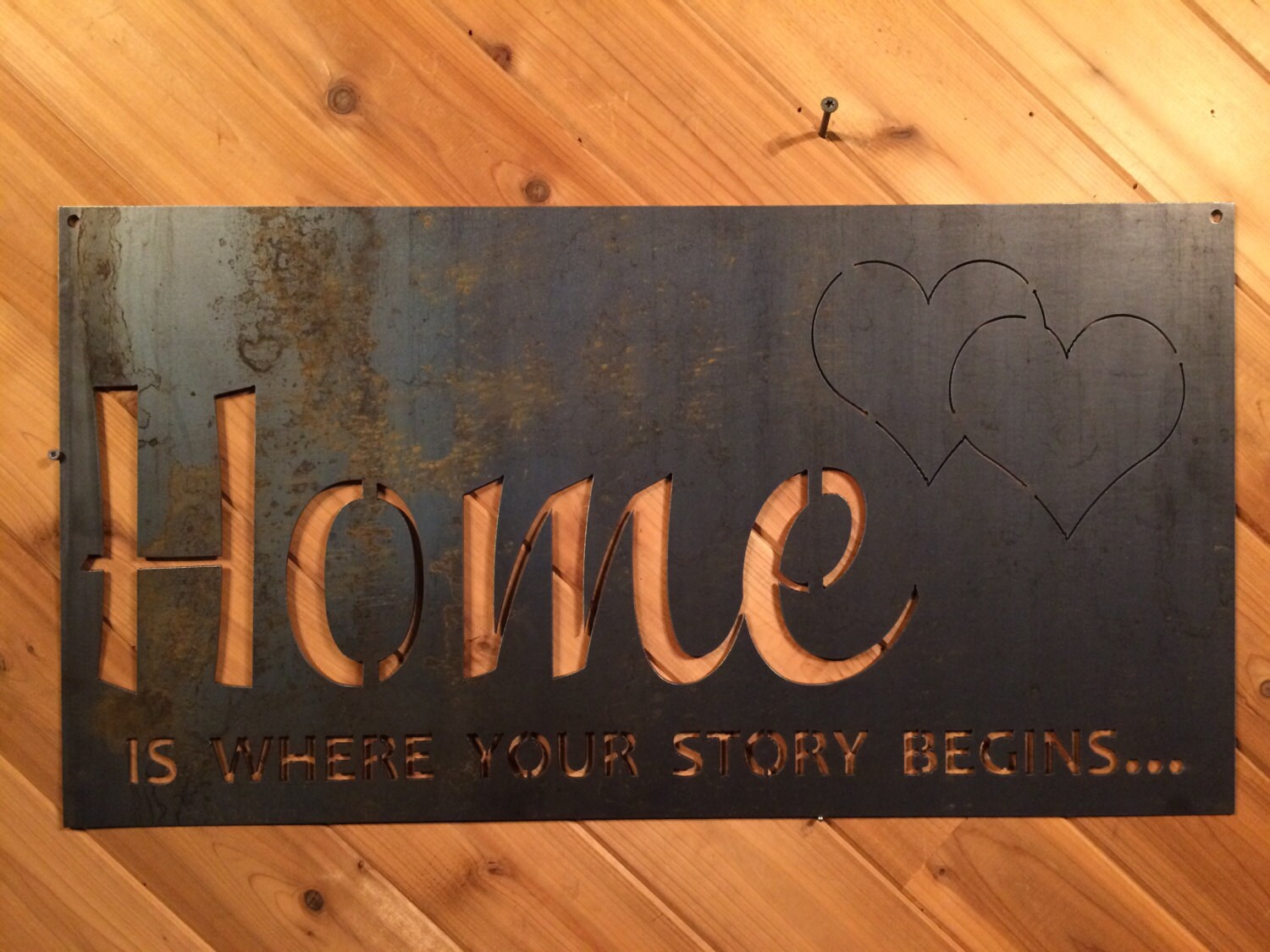 Rustic Metal Sign Quote Sign Metal Wall Art Fixer Upper Etsy