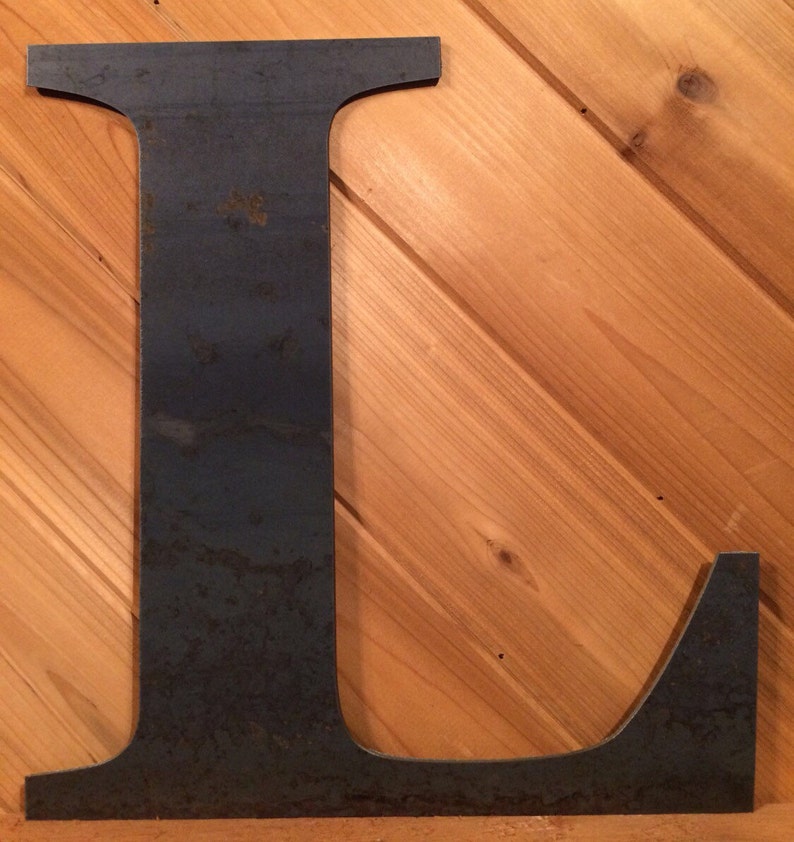 Large Metal Letter L Rustic Metal Sign Metal Wall Art Etsy