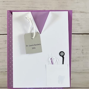Gift for a Dentist Medical Party White Coat Ceremony Card, Dentist Graduation Dental Hygienist, DDS Degree Graduation Congratulations Card