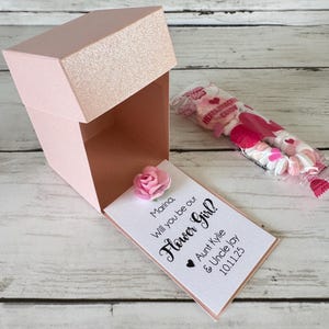 Will you be our Flower Girl Box / Card Bridesmaid Proposal Ring Pop Candy Engagement Be our Ring Bearer personalized Gift Wedding Keepsake