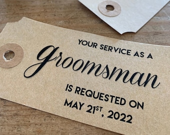 Groomsman Tag Set, Will you be my Best Man, Wedding gift tags, Groomsmen Proposal tags, Take a Shot Card, Bottle Hang Tag