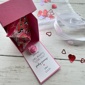 Will you be my Girlfriend  Boyfriend Ring Pop Gift Box Pinky Promise I Love You Gift You are a Gem Valentines Personalized best friend gifts