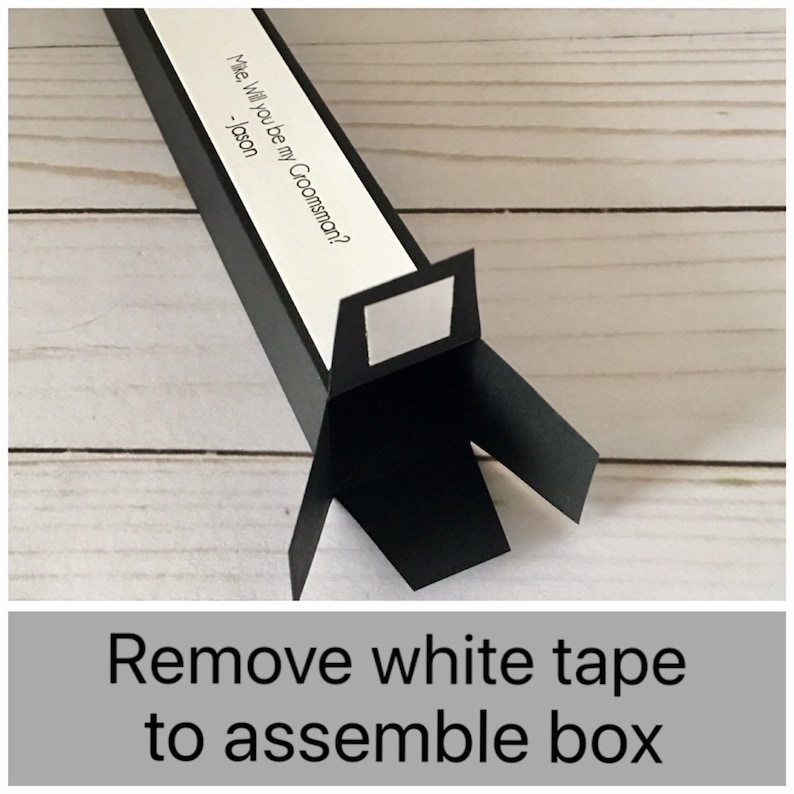 Suit Up Cigar Gift Box Holder Best Man Proposal Mini paper box Will you be my Groomsman Gift Box Little Black Box