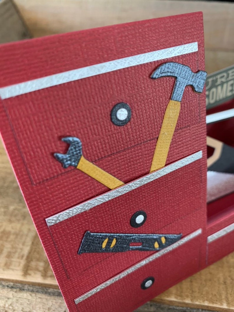 Tool Box Card Happy Birthday Dad Happy Fathers Day Mr. Fix Etsy