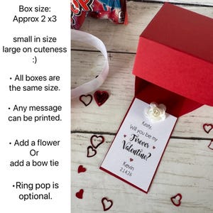 Be my Girlfriend / Boyfriend Ring Pop Candy Gift Box Pinky Promise Valentine's Day Gift I love you image 9