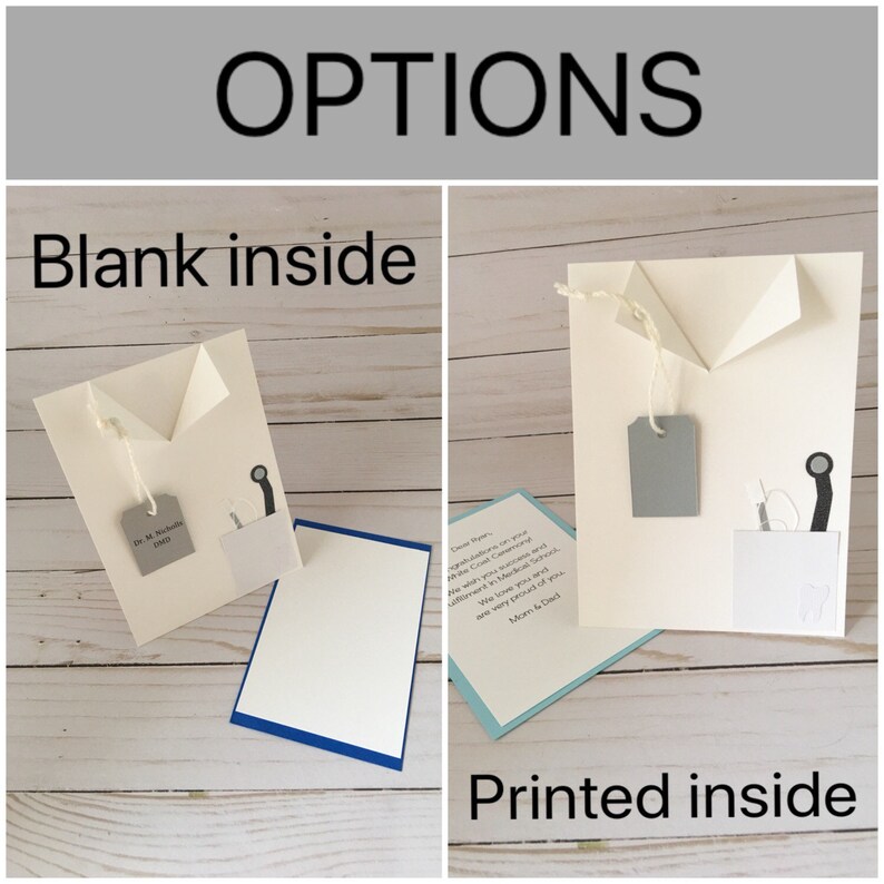 Dentist Card Personalized Dentist Gift White Coat Ceremony Etsy