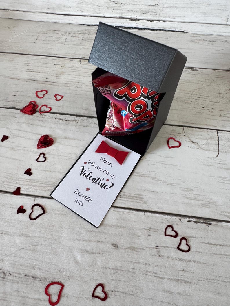 Be my Girlfriend / Boyfriend Ring Pop Candy Gift Box Pinky Promise Valentine's Day Gift I love you image 4
