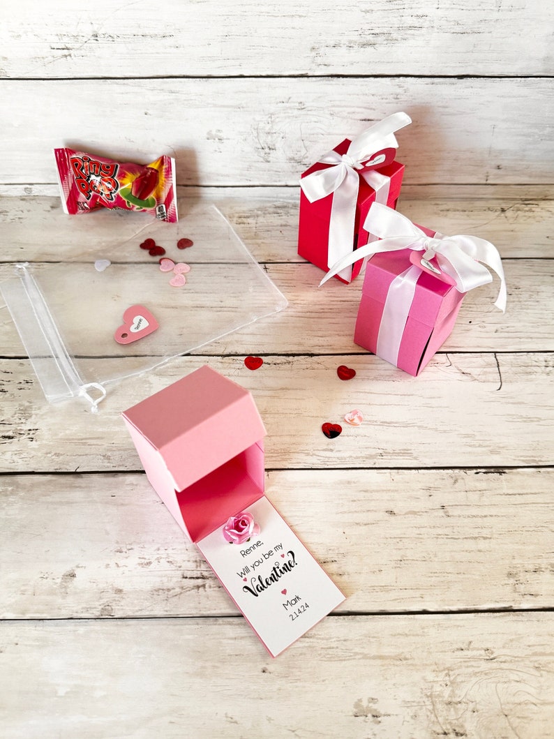 Will you be my Girlfriend  Boyfriend Ring Pop Gift Box Pinky Promise I Love You Gift You are a Gem Valentines Personalized best friend gifts