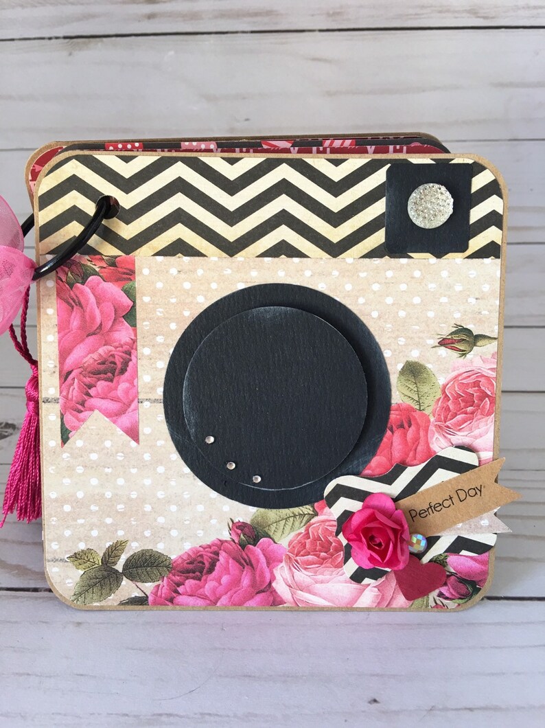 Camera shaped Photo scrapbook album Pre assembled memory Etsy