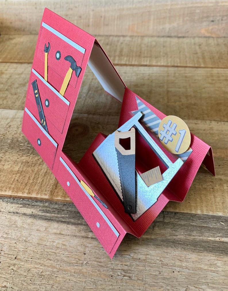 Tool Box Card Happy Birthday Dad Happy Fathers Day Mr. Fix Etsy