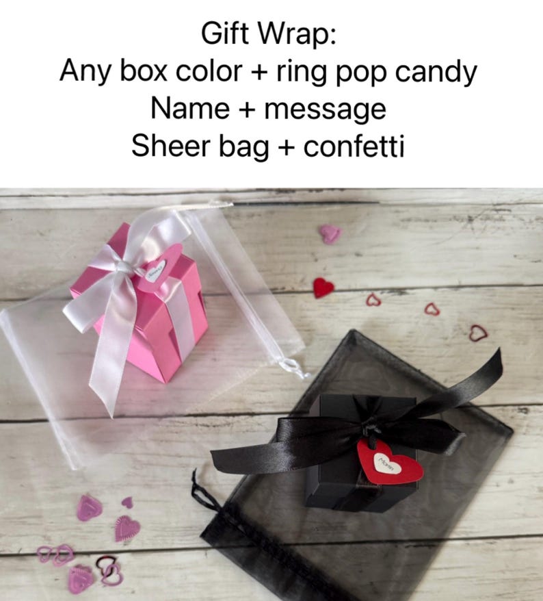 Be my Girlfriend / Boyfriend Ring Pop Candy Gift Box Pinky Promise Valentine's Day Gift I love you yes giftwrap+ringpop