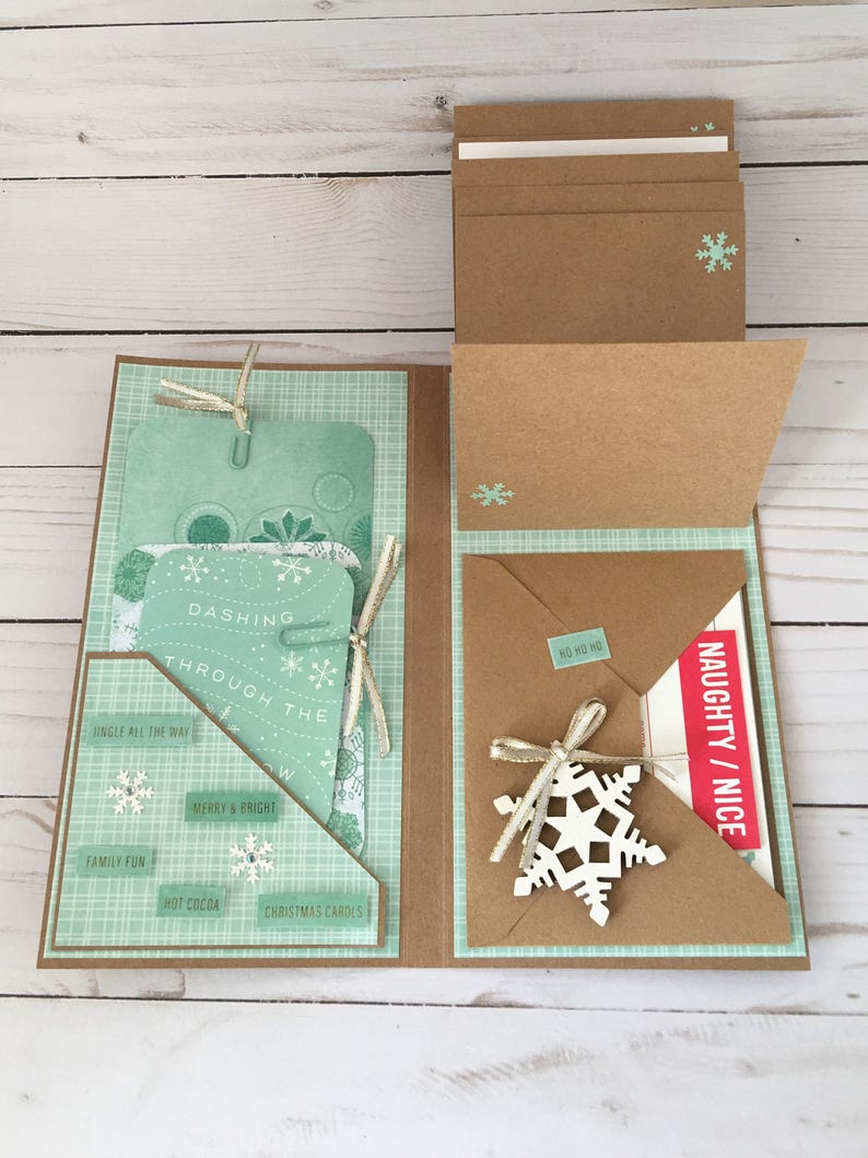 12 Days of Christmas Flip Photo Book Christmas Scrapbook Album Christmas Door Mini Album Holiday Snapshots