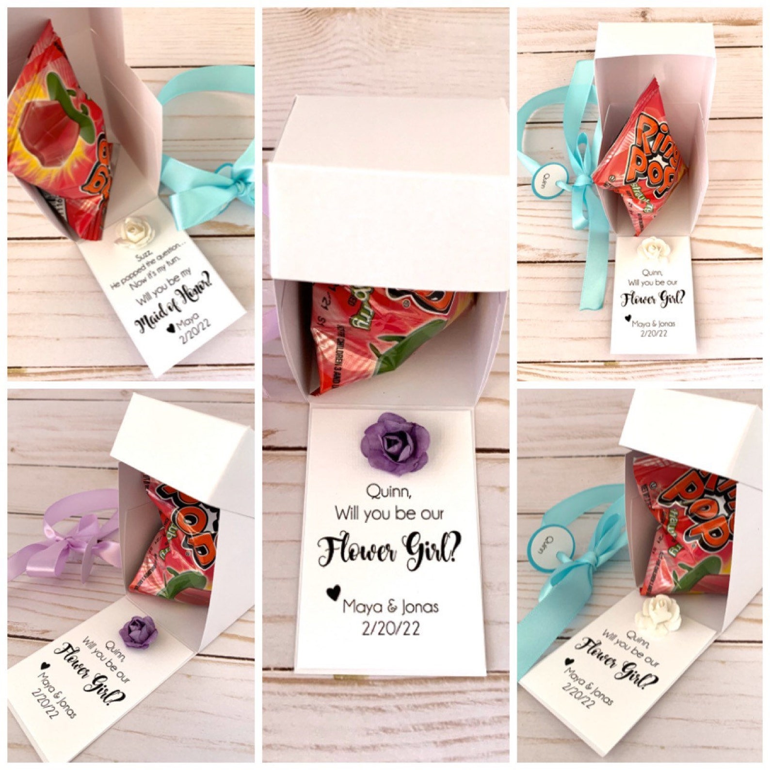 Ring Pop Proposal Will You Be My Bridesmaid Be Our Flower Etsy