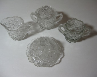 Antique Pressed Glass Children's Set