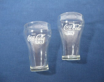 Pair of Original Vintage Coca-Cola Glasses
