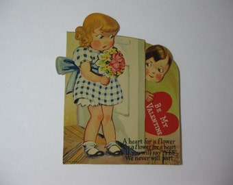 Unsigned Vintage Mechanical Stand Up Valentine Card