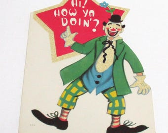 Unused Get Well Card from the 60's with Glitter