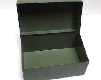 Army Green File Box - Recipe Box