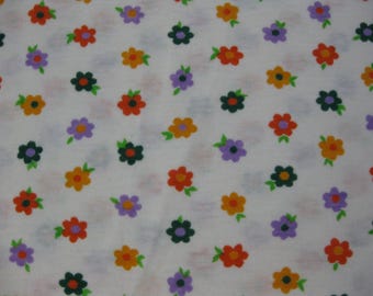 Flowered Cotton Knit Fabric - 1 Yd.