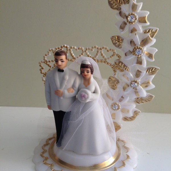 Vintage Wedding Cake Topper 1960s