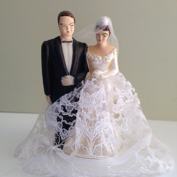 Vintage Wedding Cake Topper 1960s