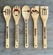 Ted Lasso Wood Burned Spoons, Funny Ted Lasso Gift Wooden Spoons Utensil Set, Ted Lasso Roy Kent Engraved Wooden Spoon Set 