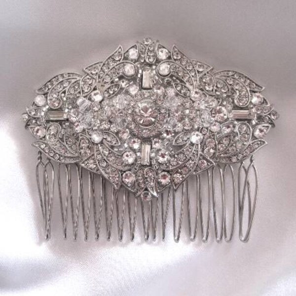 Wedding Bridal Crystal Swarovski Elements Vintage Inspired Comb Hair Accessories