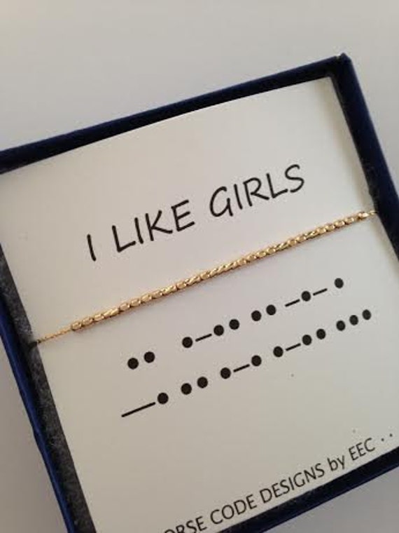 i like girls morse code bracelet