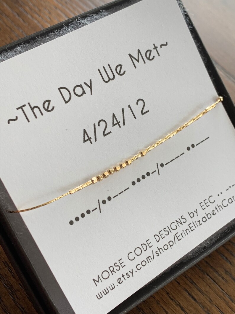 THE DAY I Said Yes Morse Code Necklace Secret Message Secret | Etsy