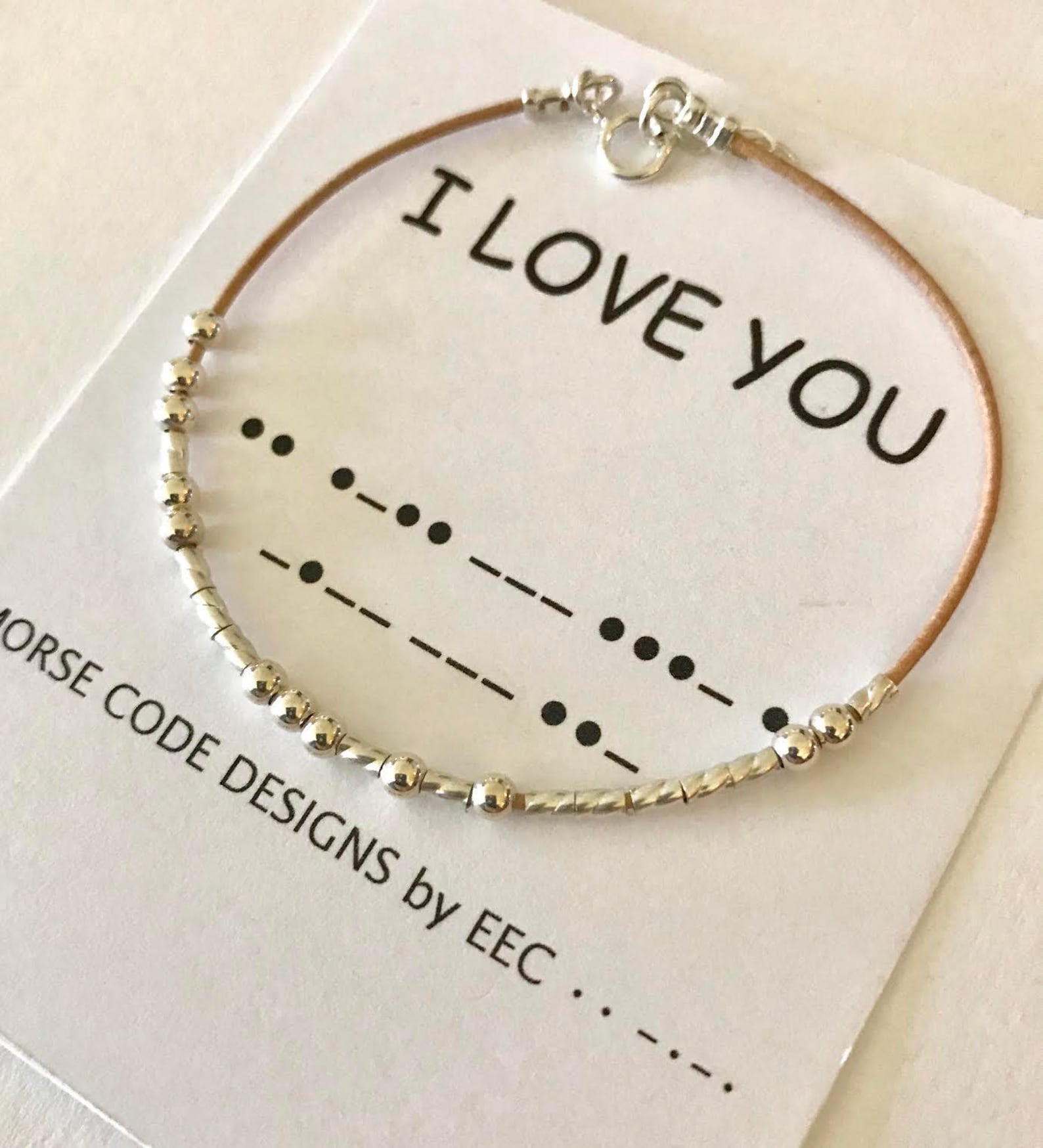 I LOVE YOU Morse Code Bracelet