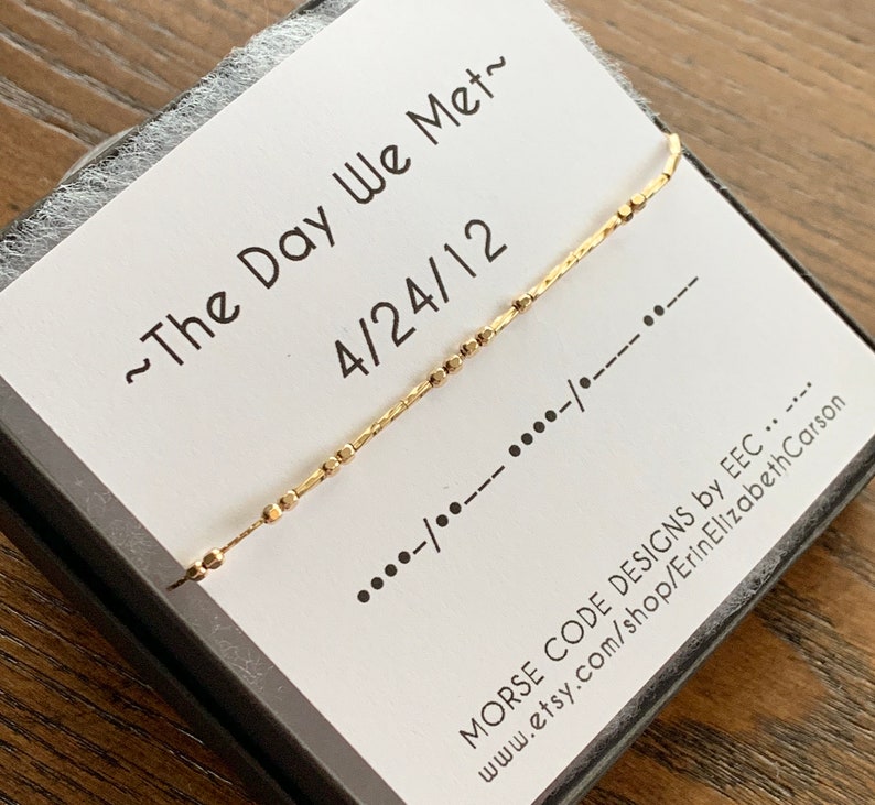 THE DAY I Said Yes Morse Code Necklace Secret Message Secret | Etsy