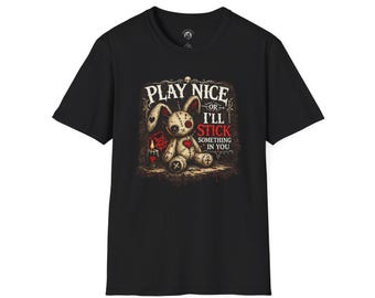 Creepy Bunny T-Shirt | Haunted Toy Voodoo Doll Graphic Tee