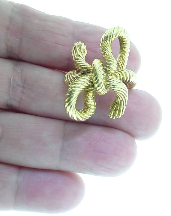 1970 Vintage Kurt Wayne 18K Yellow Gold Twisted C… - image 3